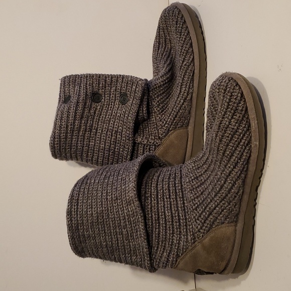 UGG Cardy Knit Boots Gray Size 6 - Picture 8 of 12